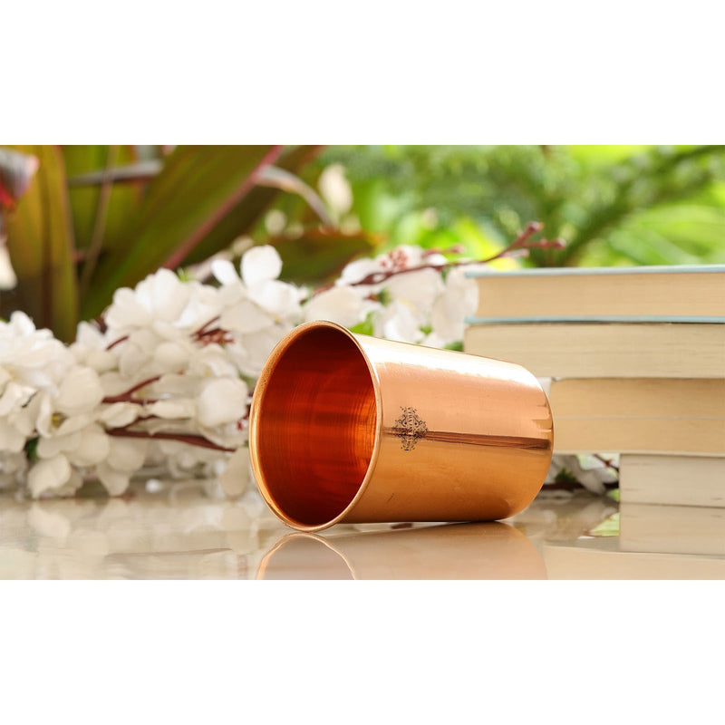 Handcrafted Pure Copper Drinkware Gift Set with Shine Finish Design, Good For Health, Drinkware, Serveware Set