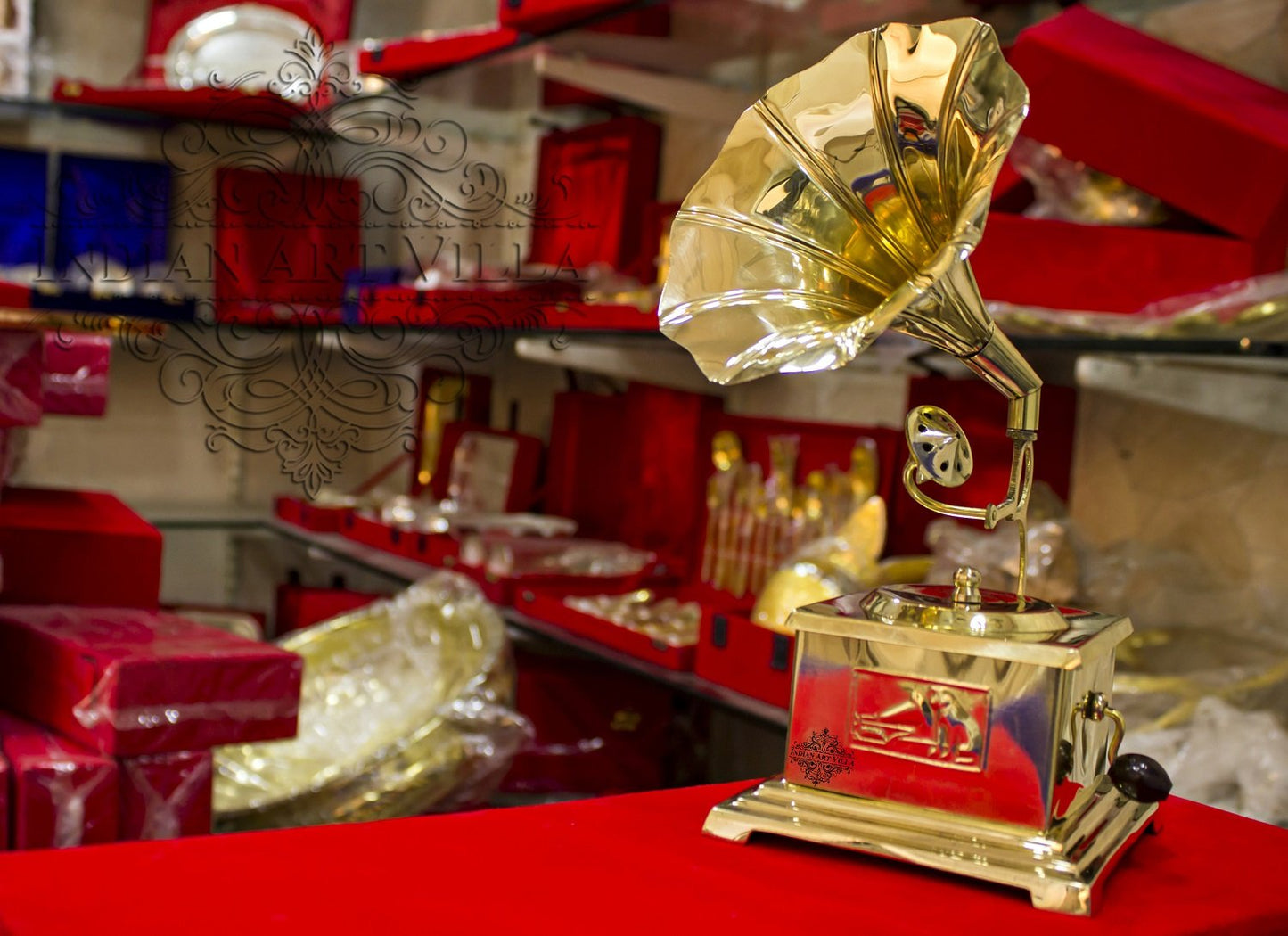 Pure Brass Dummy Gramophone