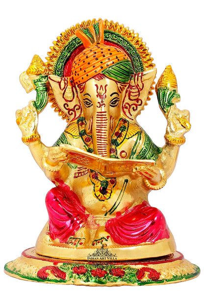 God Ganesha Reading Book Idol, Home Decor, Gift Item, Height:- 22.86 cm