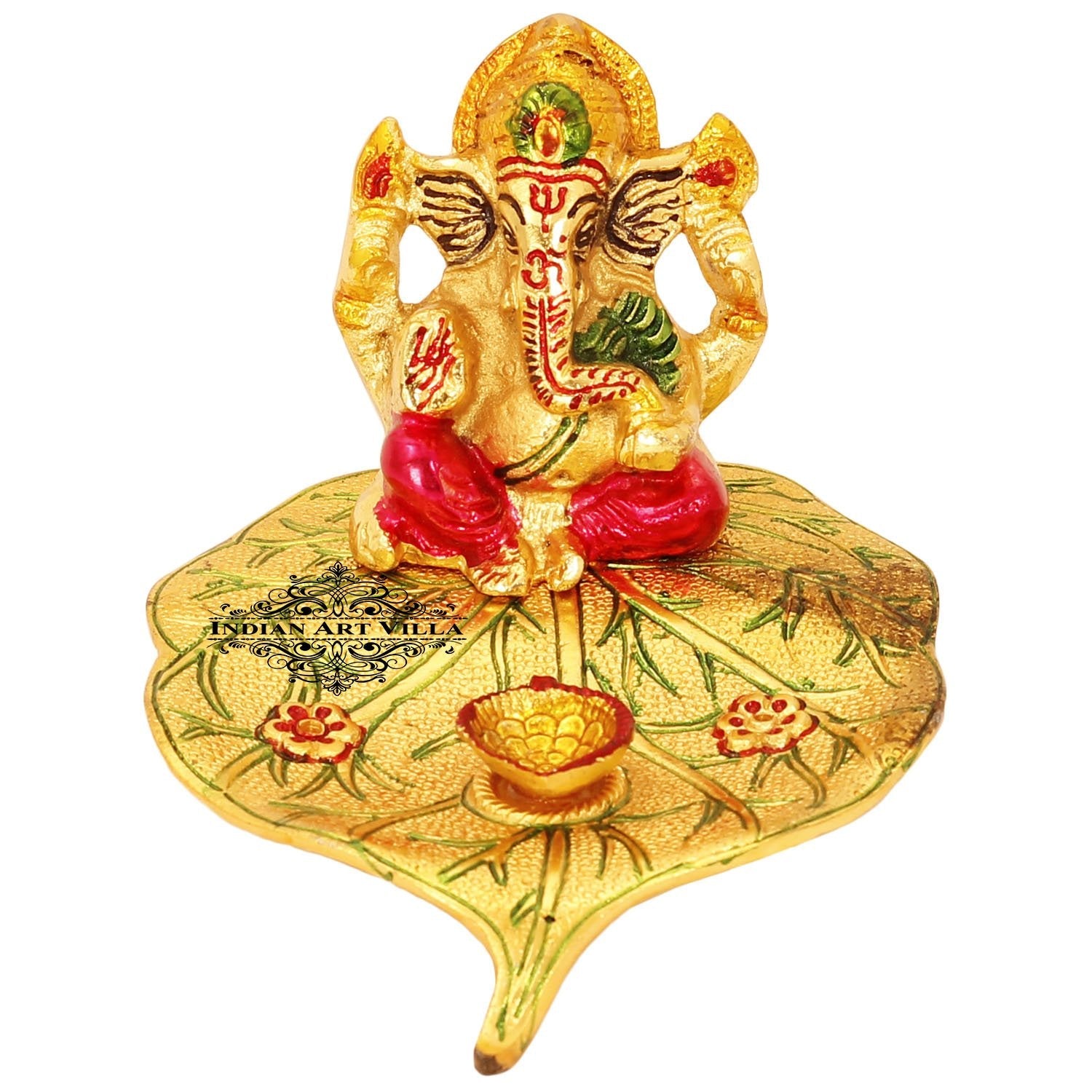 God Ganesha on Leaf Wall Hanging