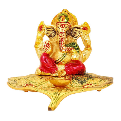 God Ganesha on Leaf Wall Hanging