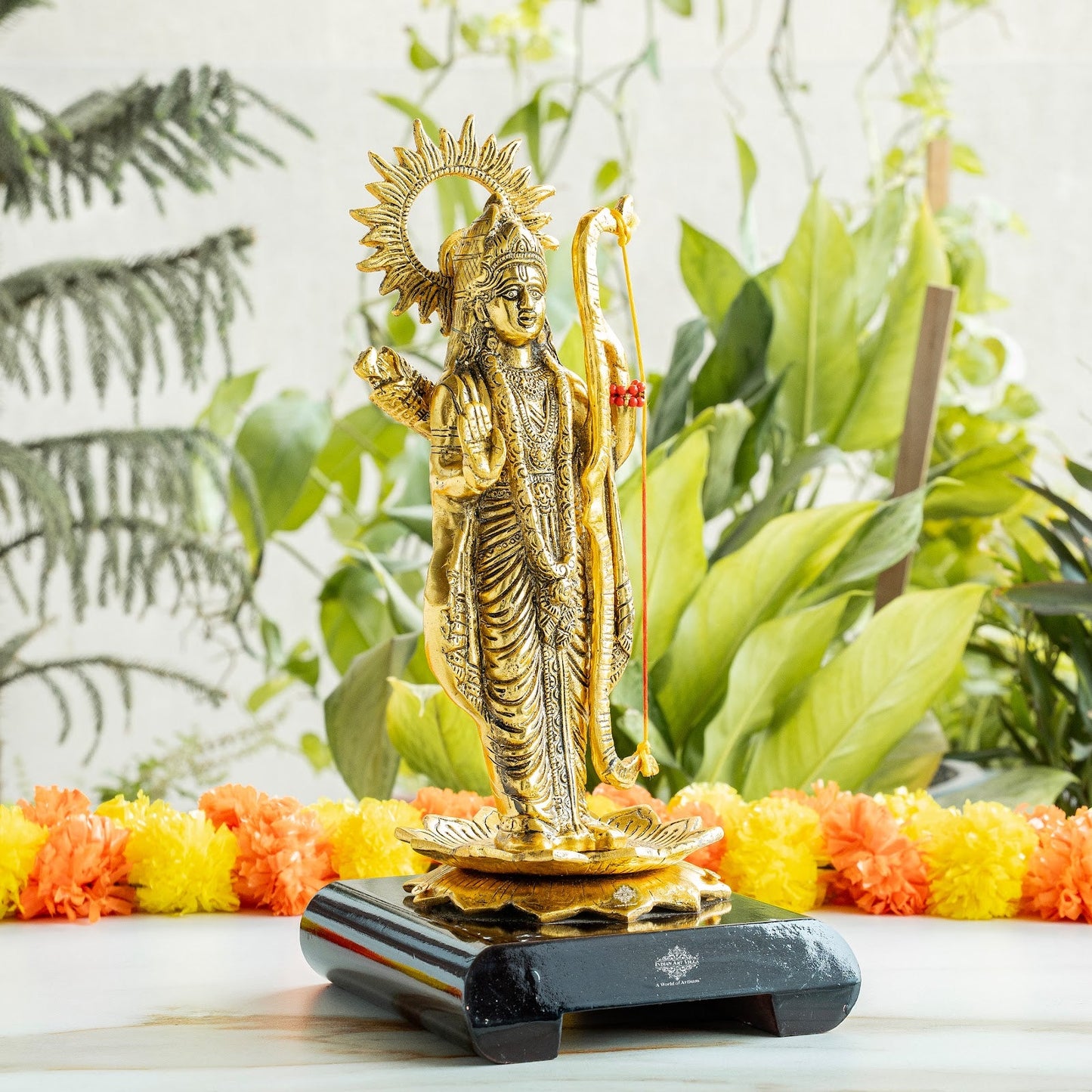 Brass Finish Shree Ram JI Showpiece