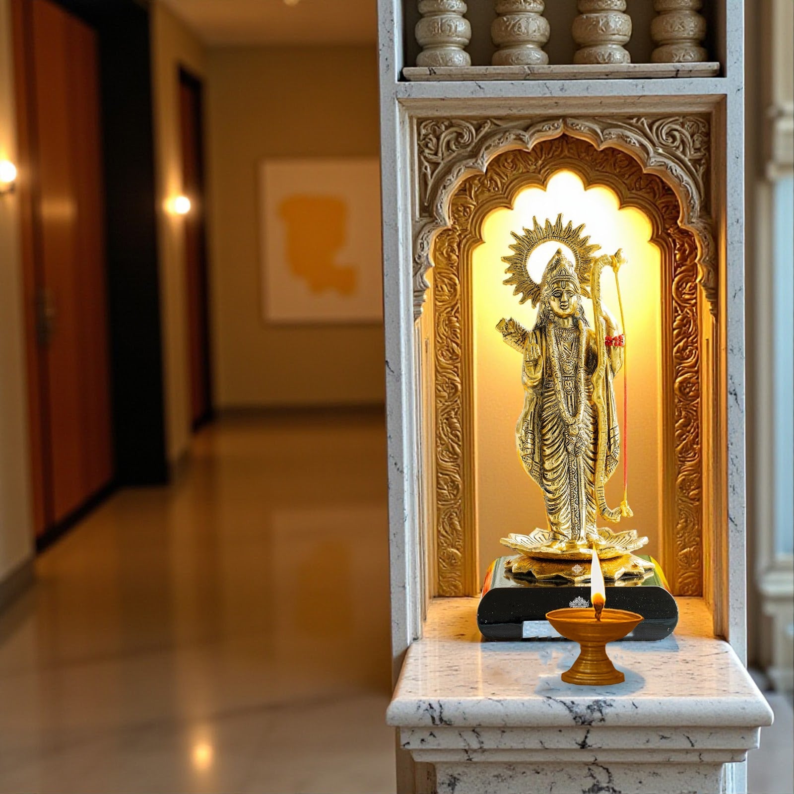 Brass Finish Shree Ram JI Showpiece