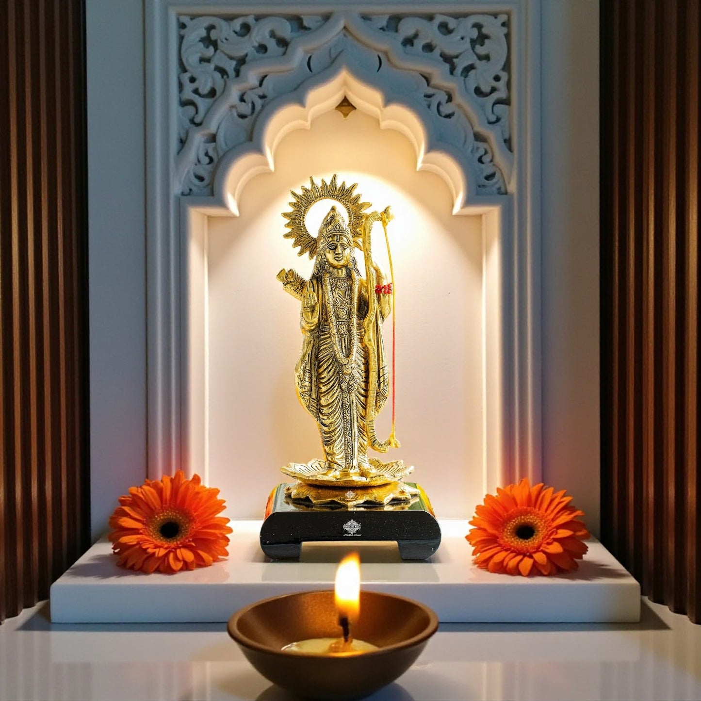 Brass Finish Shree Ram JI Showpiece