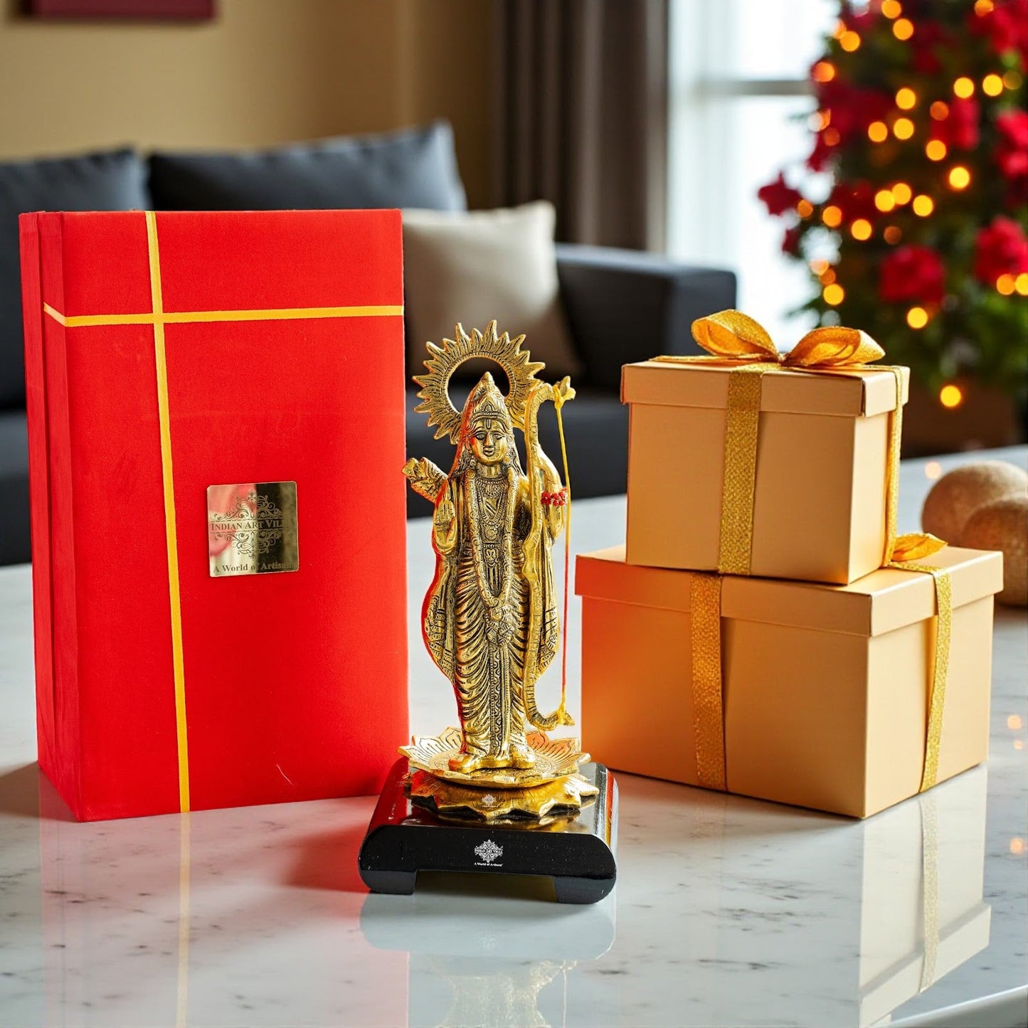 Brass Finish Shree Ram JI Showpiece