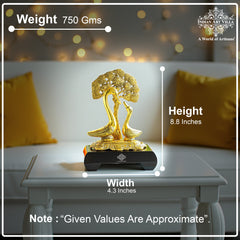 Brass Finish Swan Pair Showpiece – 22 cm Décor Gift