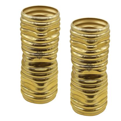 Gold Polished Aluminum Vase