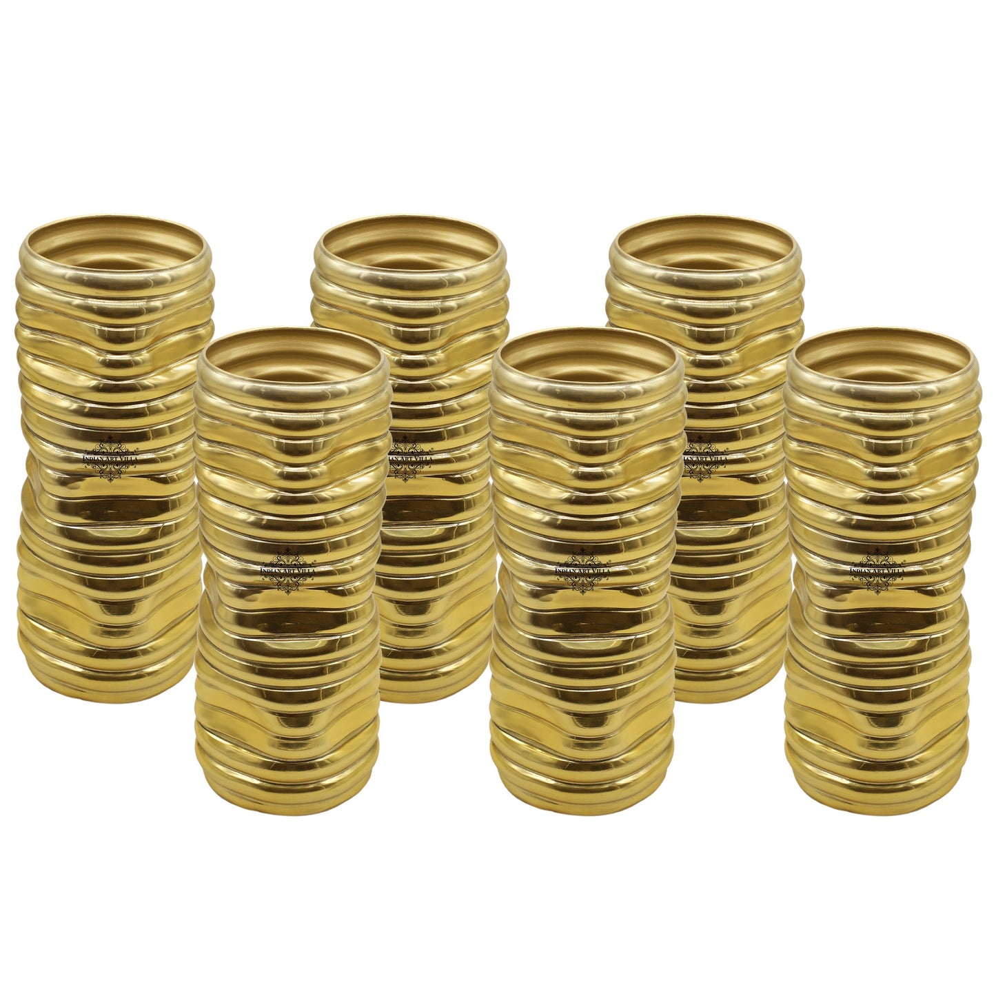 Gold Polished Aluminum Vase