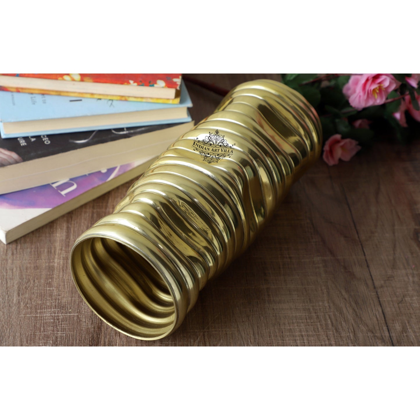 Gold Polished Aluminum Vase