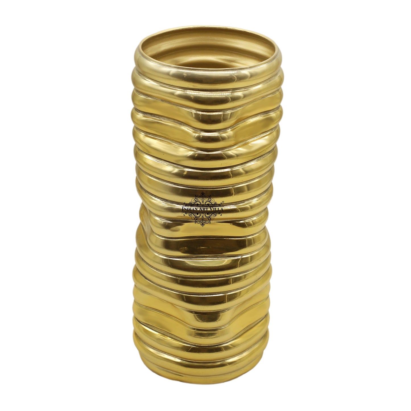 Gold Polished Aluminum Vase