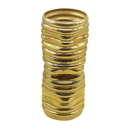 Gold Polished Aluminum Vase