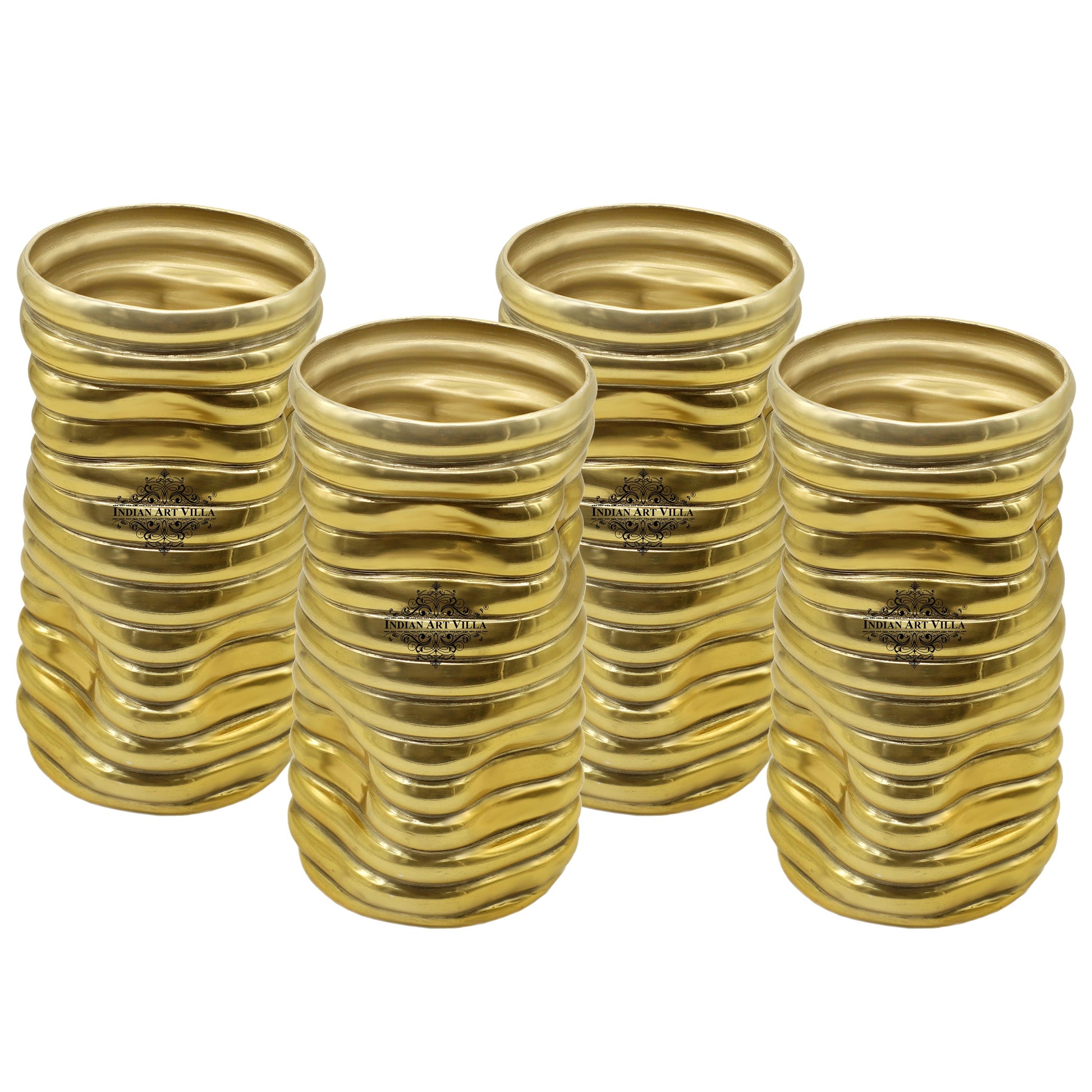 Gold Polished Aluminum Vase