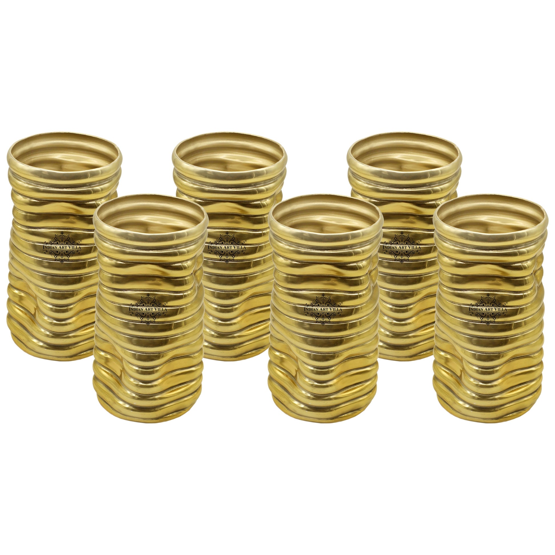 Gold Polished Aluminum Vase