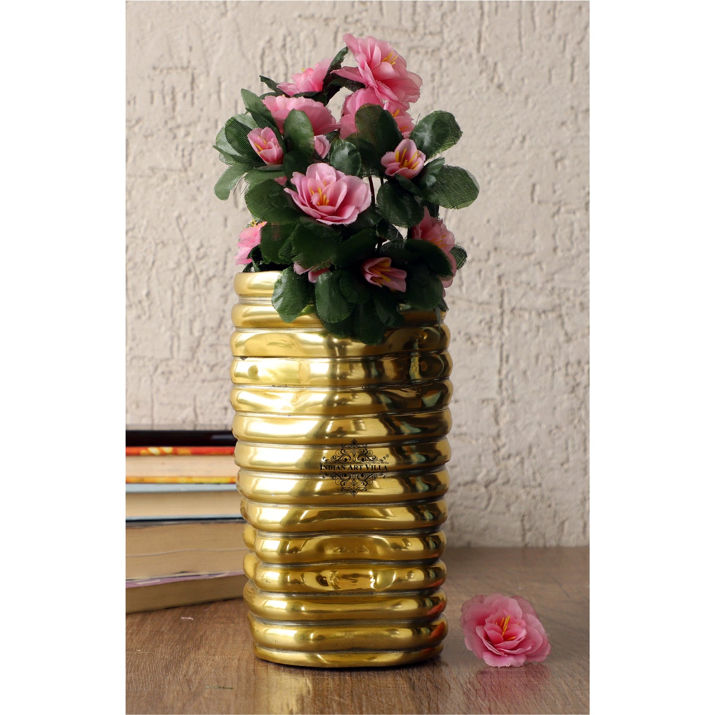 Gold Polished Aluminum Vase