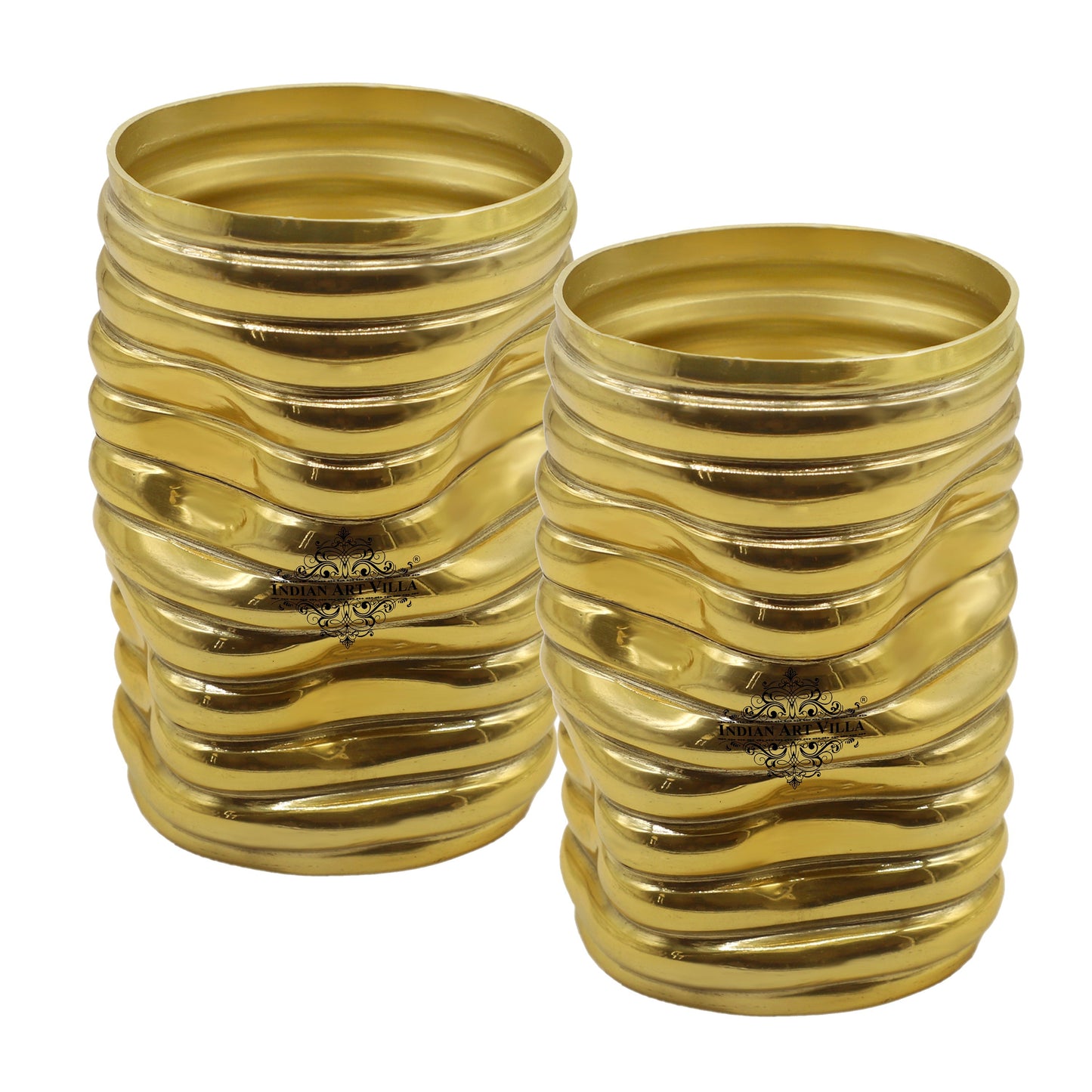 Gold Polished Aluminum Vase