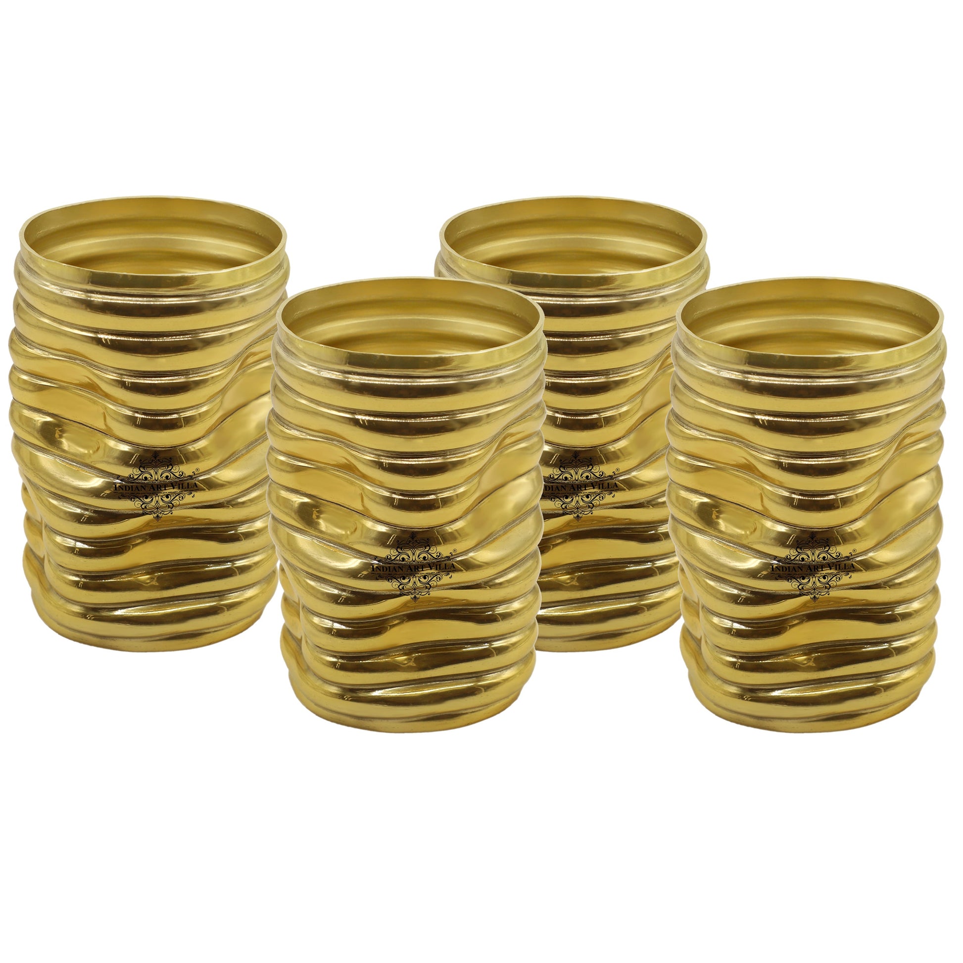 Gold Polished Aluminum Vase