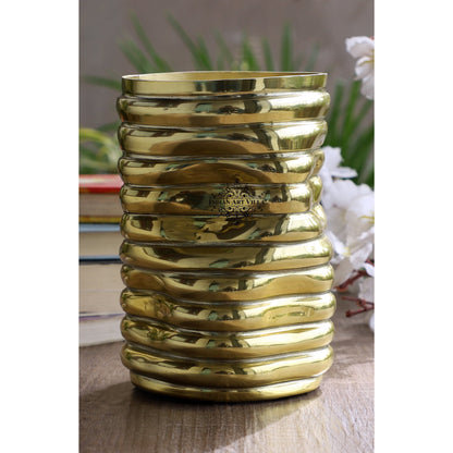 Gold Polished Aluminum Vase