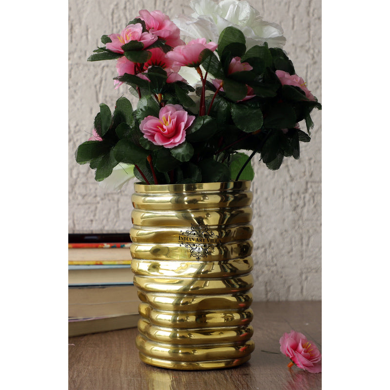 Gold Polished Aluminum Vase