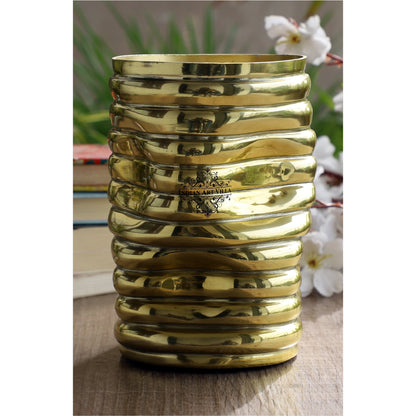 Gold Polished Aluminum Vase