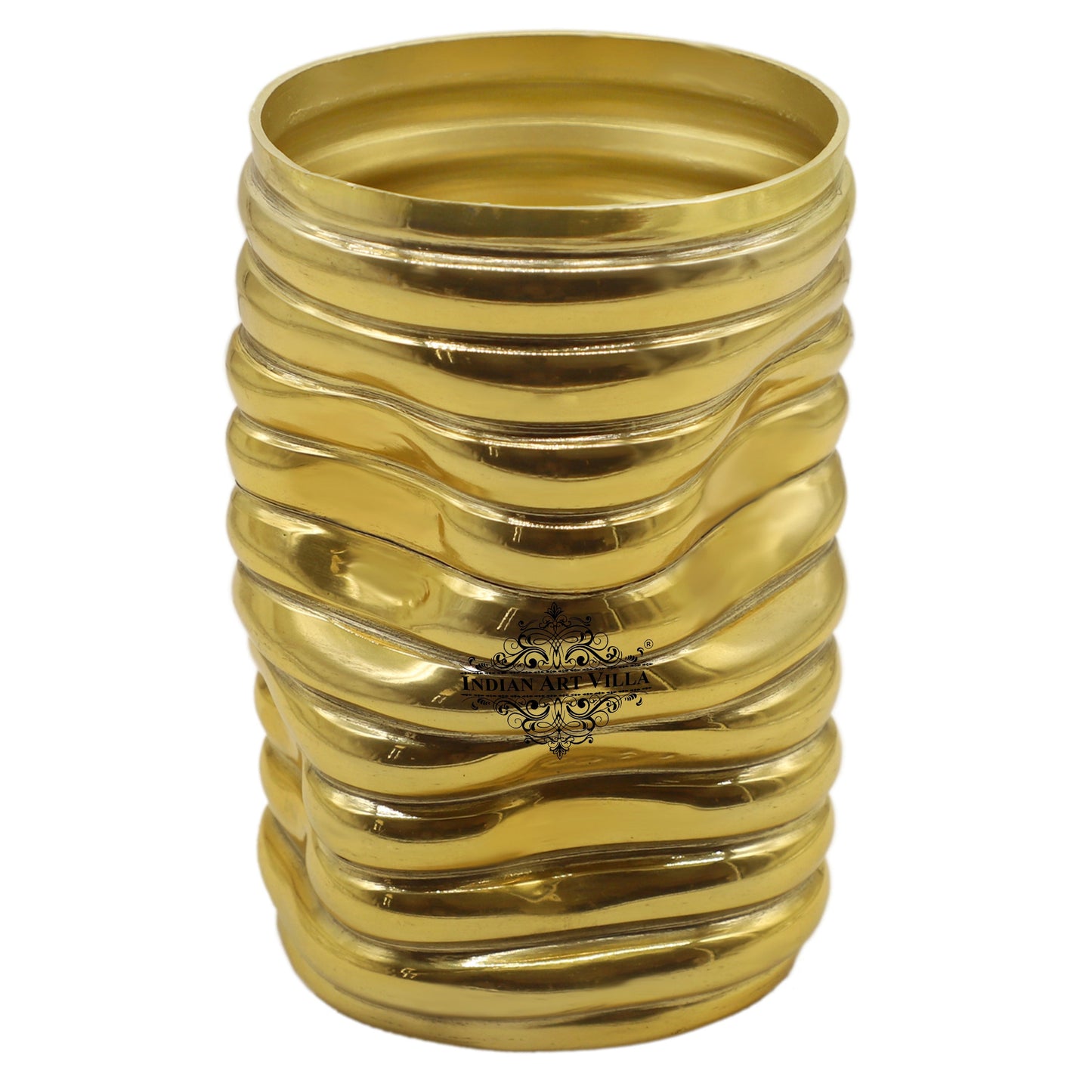 Gold Polished Aluminum Vase