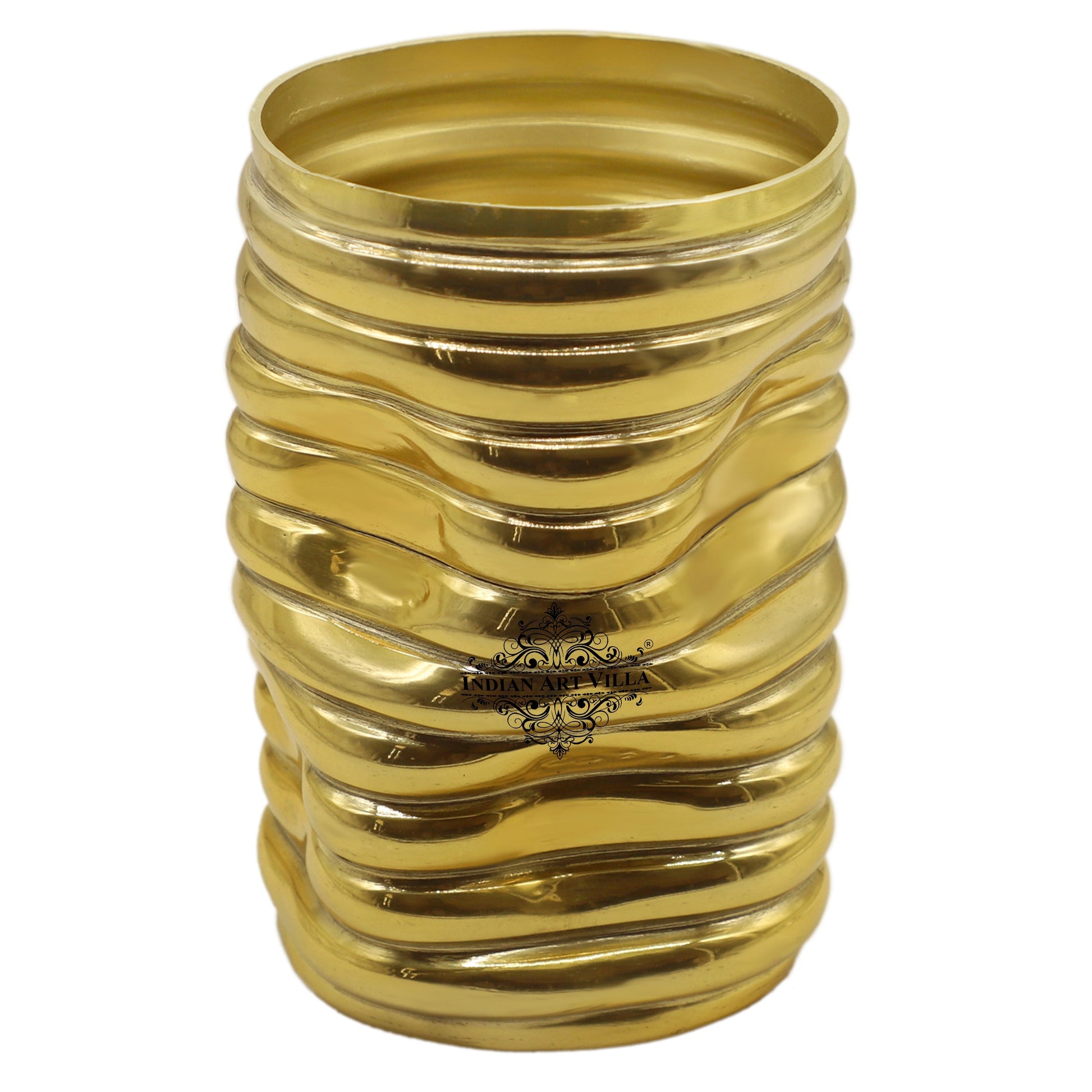 Gold Polished Aluminum Vase