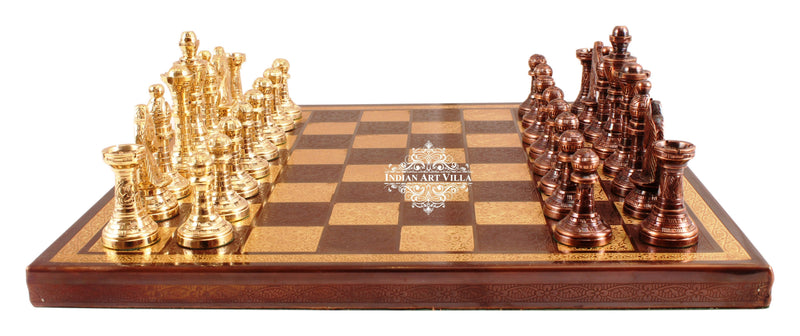 Brass Handmade Designer Chess Set with all Chessmen, Pieces, Home Decor