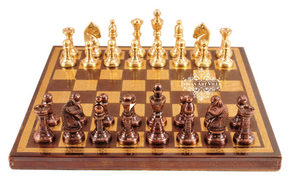 Brass Handmade Designer Chess Set with all Chessmen, Pieces, Home Decor