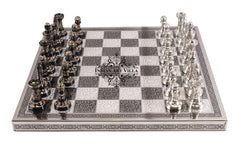 Brass Handmade Designer Chess Set with all Chessmen, Pieces, Home Decor