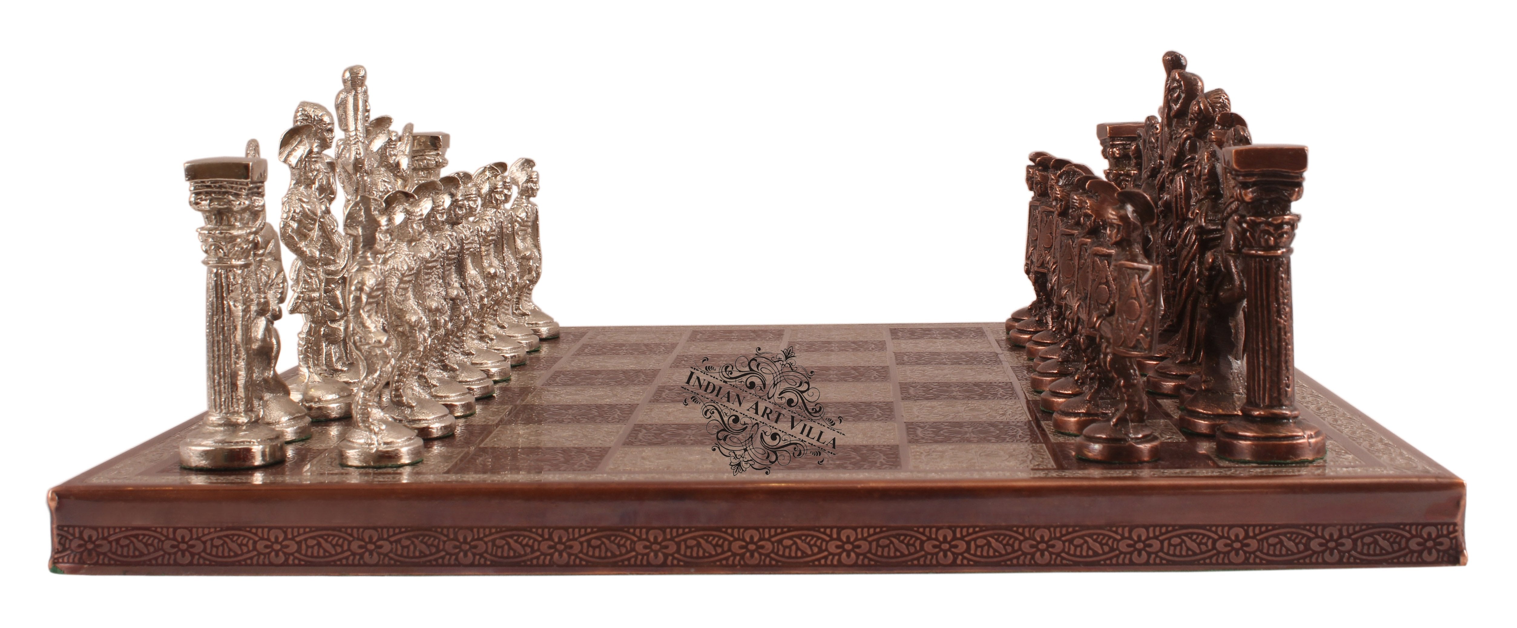 Brass Handmade Designer Chess Set with all Chessmen, Pieces, Home Decor
