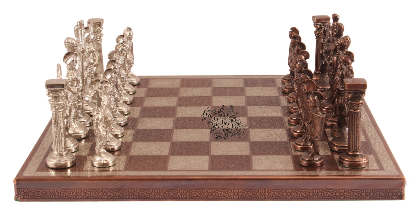 Brass Handmade Designer Chess Set with all Chessmen, Pieces, Home Decor