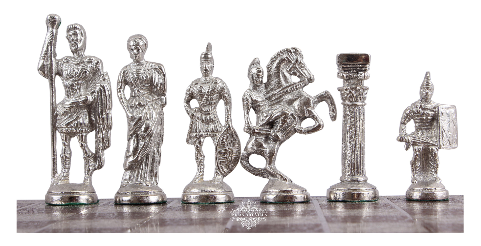 Brass Handmade Designer Chess Set with all Chessmen, Pieces, Home Decor