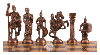 Brass Handmade Designer Chess Set with all Chessmen, Pieces, Home Decor