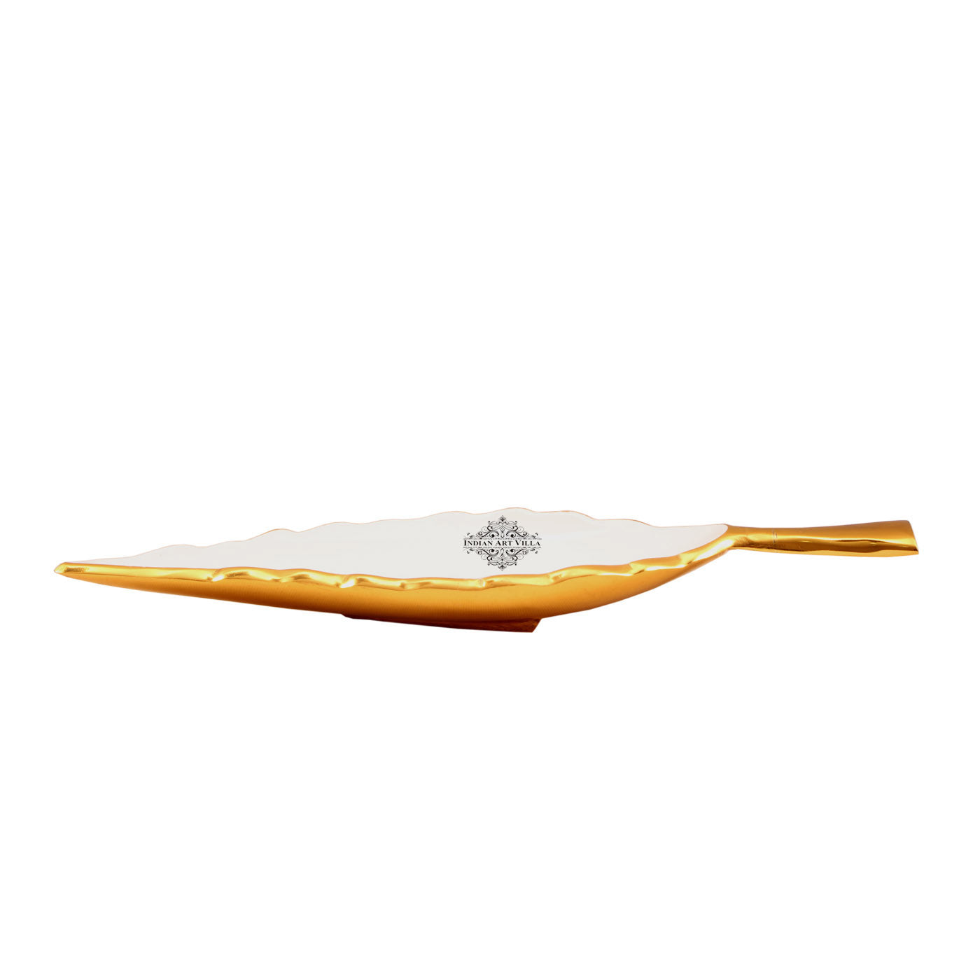 Aluminium Leaf Design Serving Tray|Serveware Tableware|Length 33.53 cm