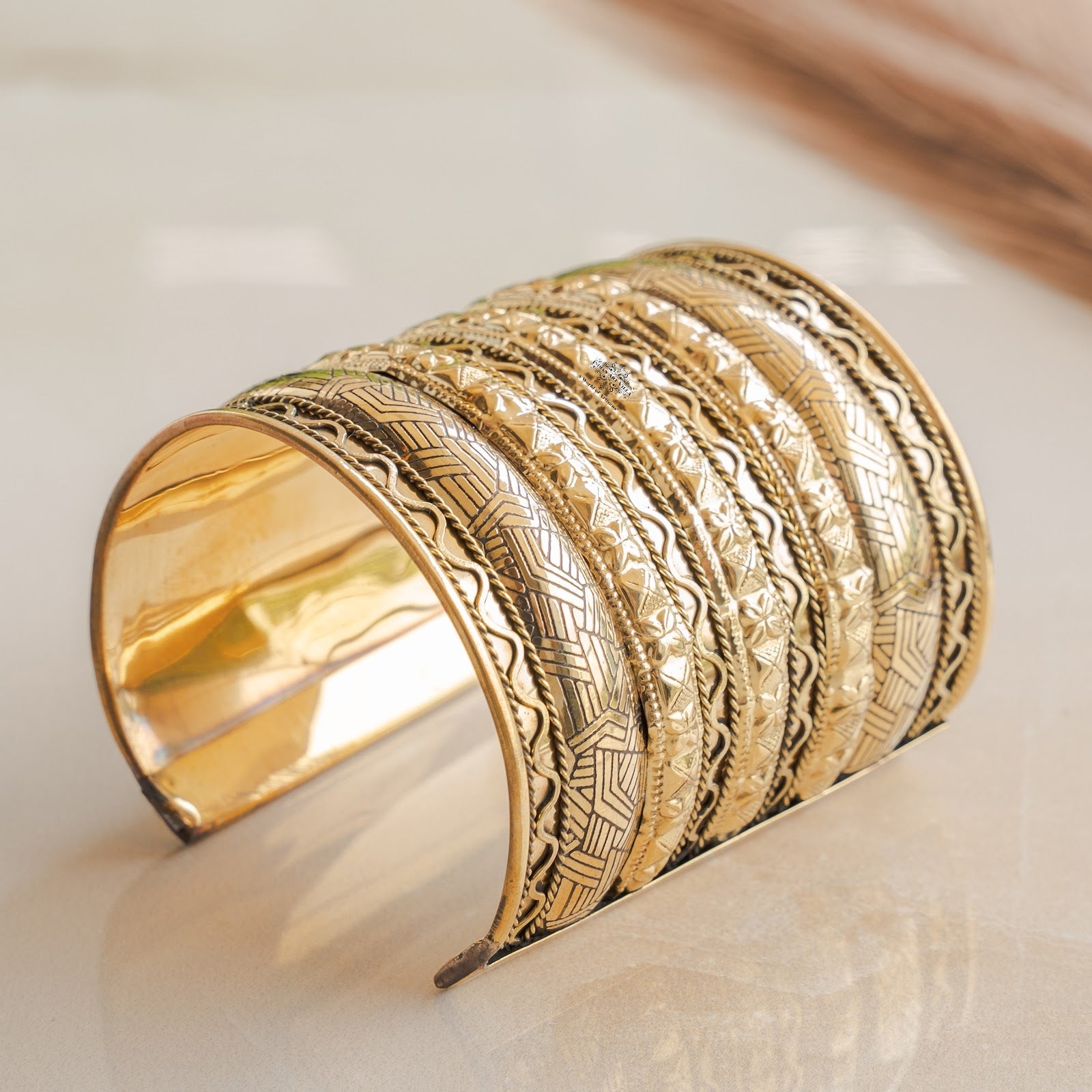 Handmade Brass Antique Rare Design Openable Kada Bracelete Bangle