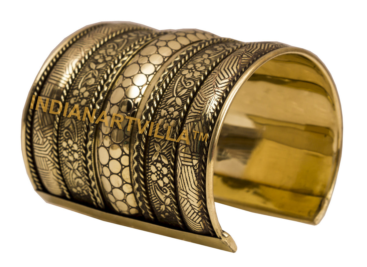 Handmade Brass Antique Rare Design Openable Kada Bracelete Bangle