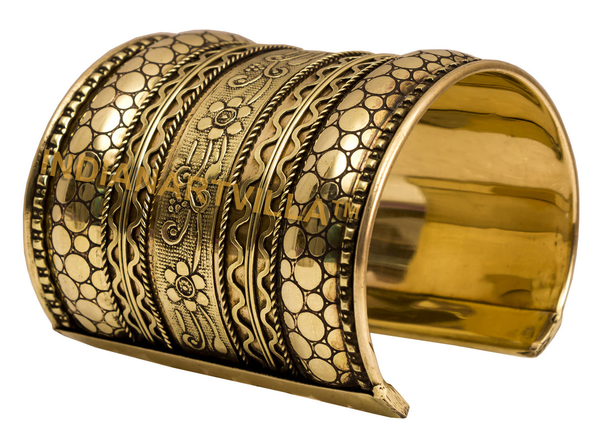 Handmade Brass Antique Rare Design Openable Kada Bracelete Bangle