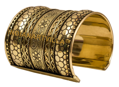 Handmade Brass Antique Rare Design Openable Kada Bracelete Bangle