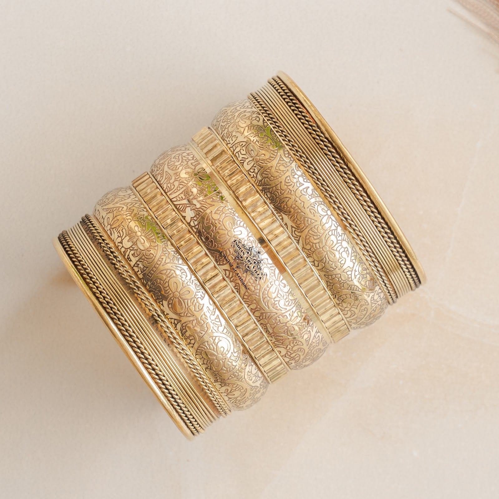 Handmade Brass Antique Rare Design Openable Kada Bracelete Bangle