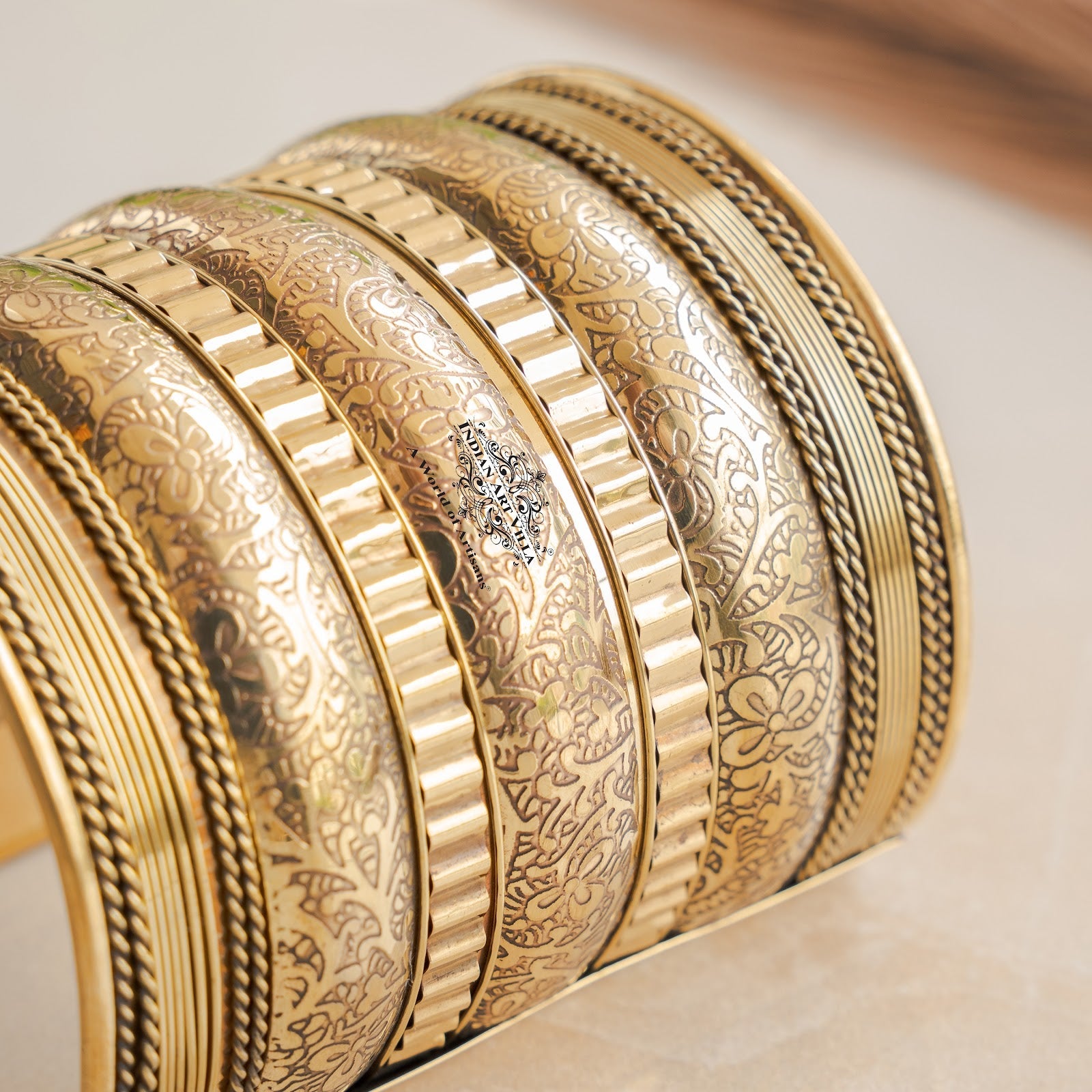 Handmade Brass Antique Rare Design Openable Kada Bracelete Bangle