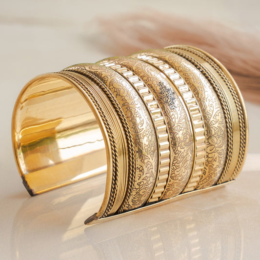 Handmade Brass Antique Rare Design Openable Kada Bracelete Bangle