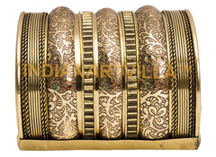 Handmade Brass Antique Rare Design Openable Kada Bracelete Bangle