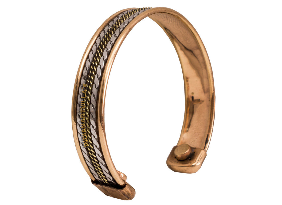 Copper Antique Rare Design Openable Designer Bracelet with Magnet