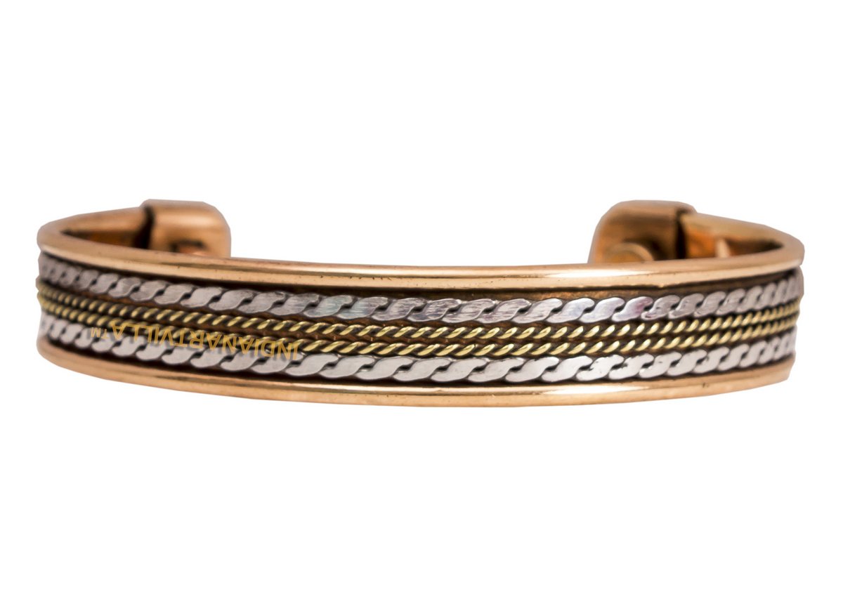 Copper Antique Rare Design Openable Designer Bracelet with Magnet