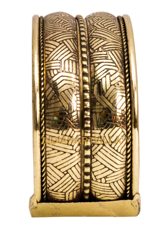 Pure Brass Antique Rare Design Openable Kada