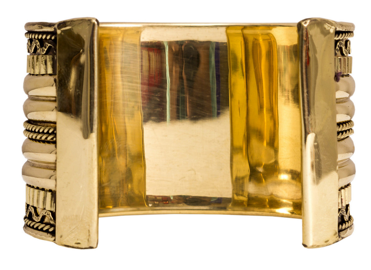 Brass Antique Rare Design Openable Kada Braceleted Bangle