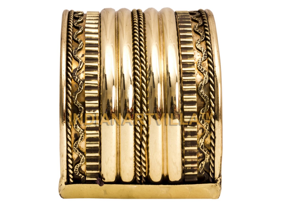 Brass Antique Rare Design Openable Kada Braceleted Bangle