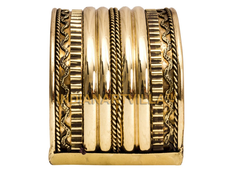 Brass Antique Rare Design Openable Kada Braceleted Bangle