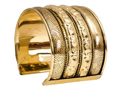 Brass Antique Rare Design Openable Kada Braceleted Bangle
