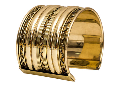 Brass Antique Rare Design Openable Kada Braceleted Bangle