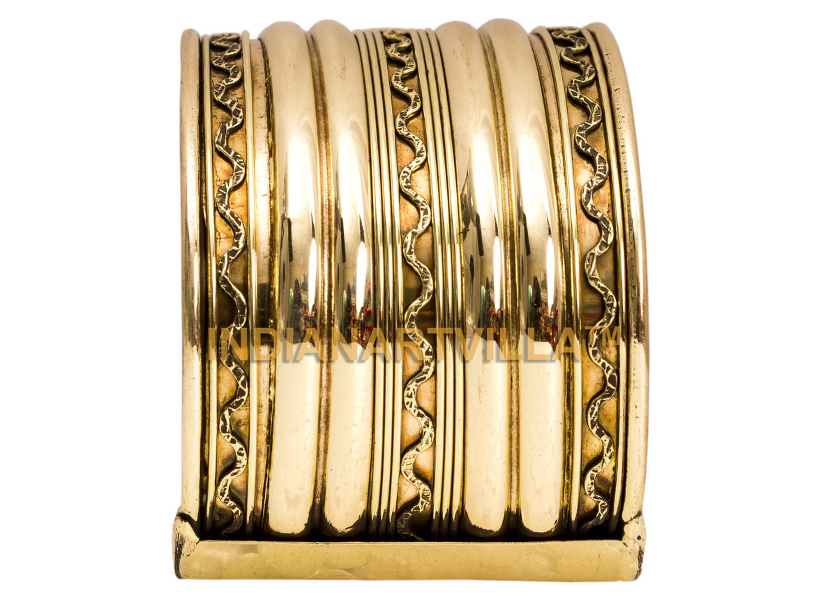 Brass Antique Rare Design Openable Kada Braceleted Bangle